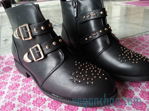 Gold studs, sweet buckles and perfect length, what's not to love about these booties?