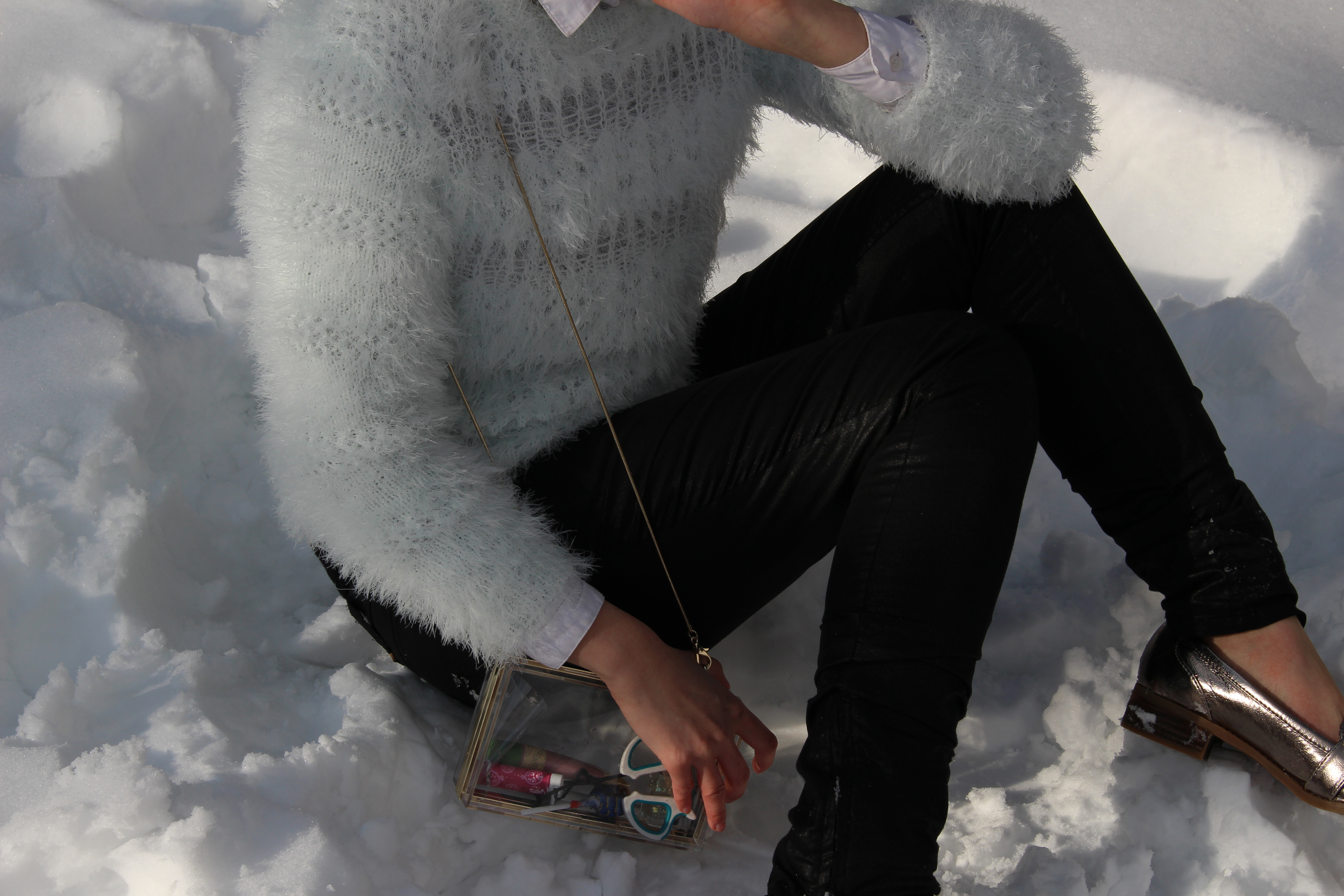 Fashion Friday: Furry Yeti Sweater + Vegan Makeup Tutorial